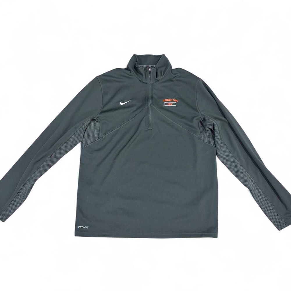 Nike Men's Grey and Orange Shirt